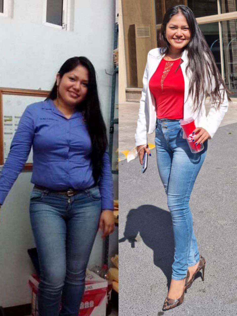 Antes y después de inflamación