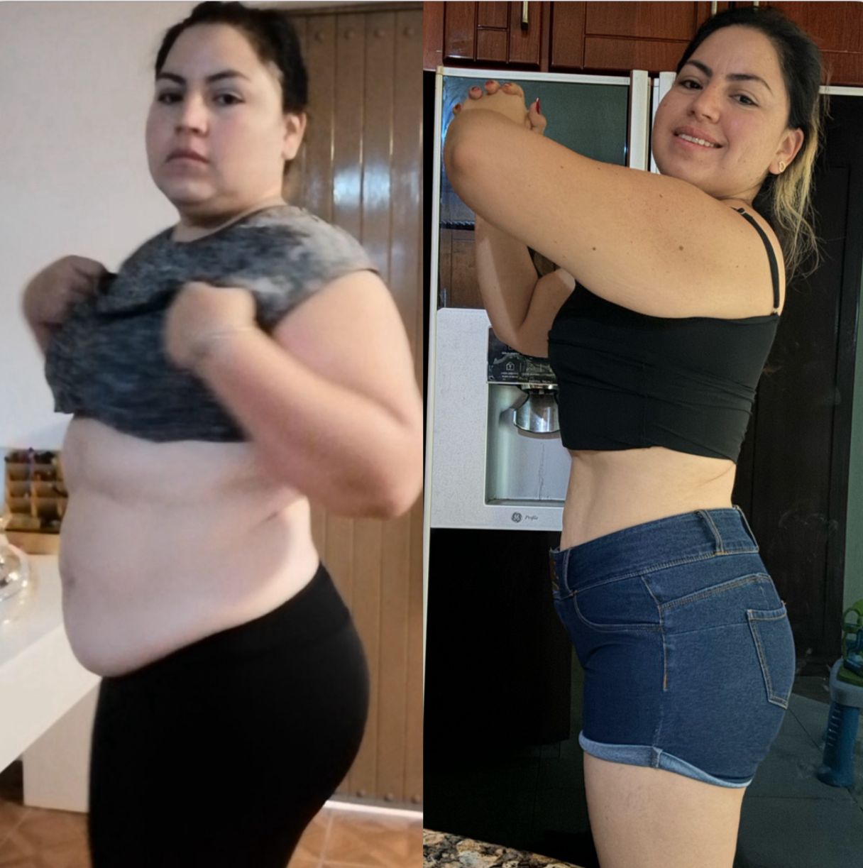 Antes y después de inflamación